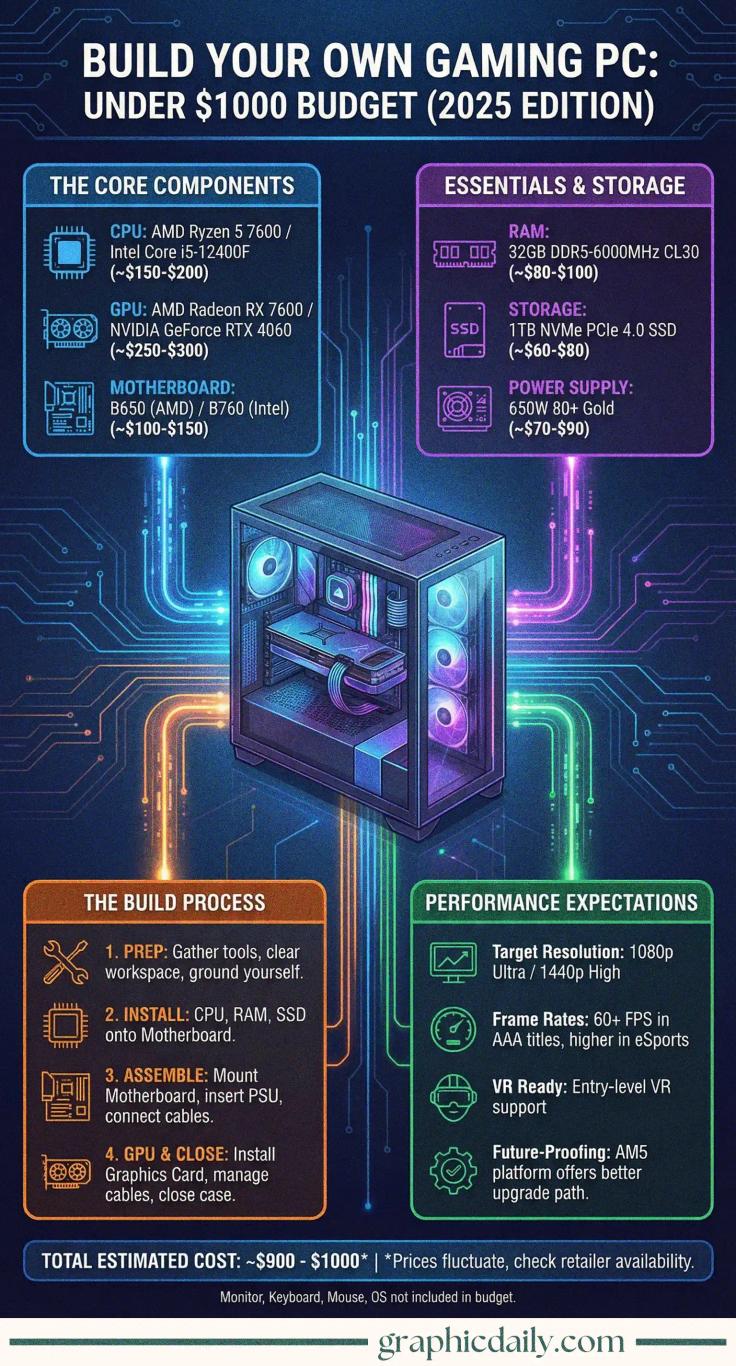 Building a Custom Gaming PC Under $1000