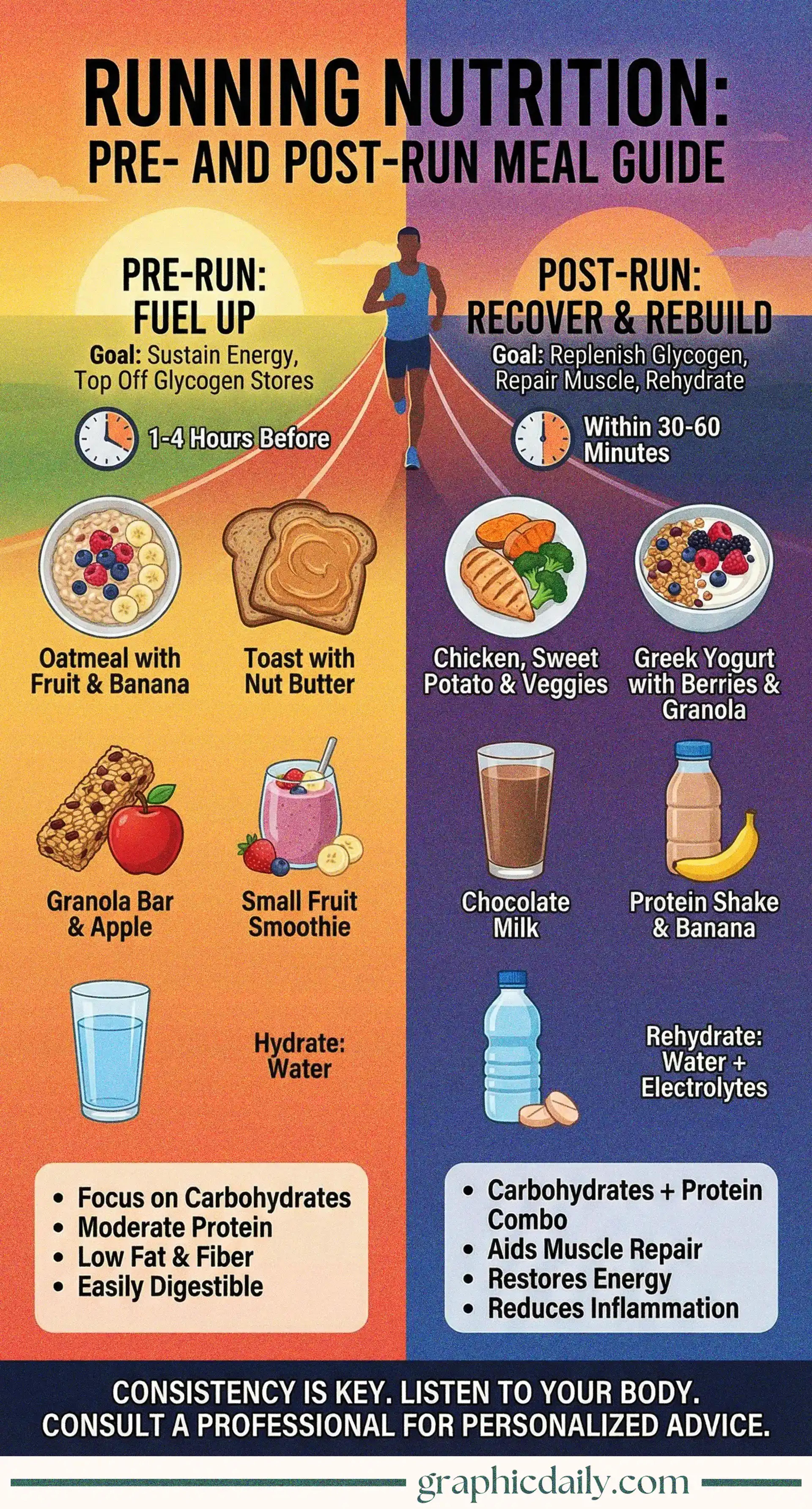 A strategic guide to fueling your body before and after running