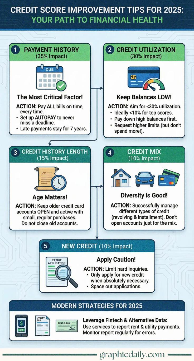 Credit Score Improvement Tips for 2025