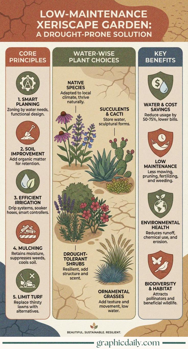 Low-Maintenance Xeriscape Garden for Drought-Prone Areas