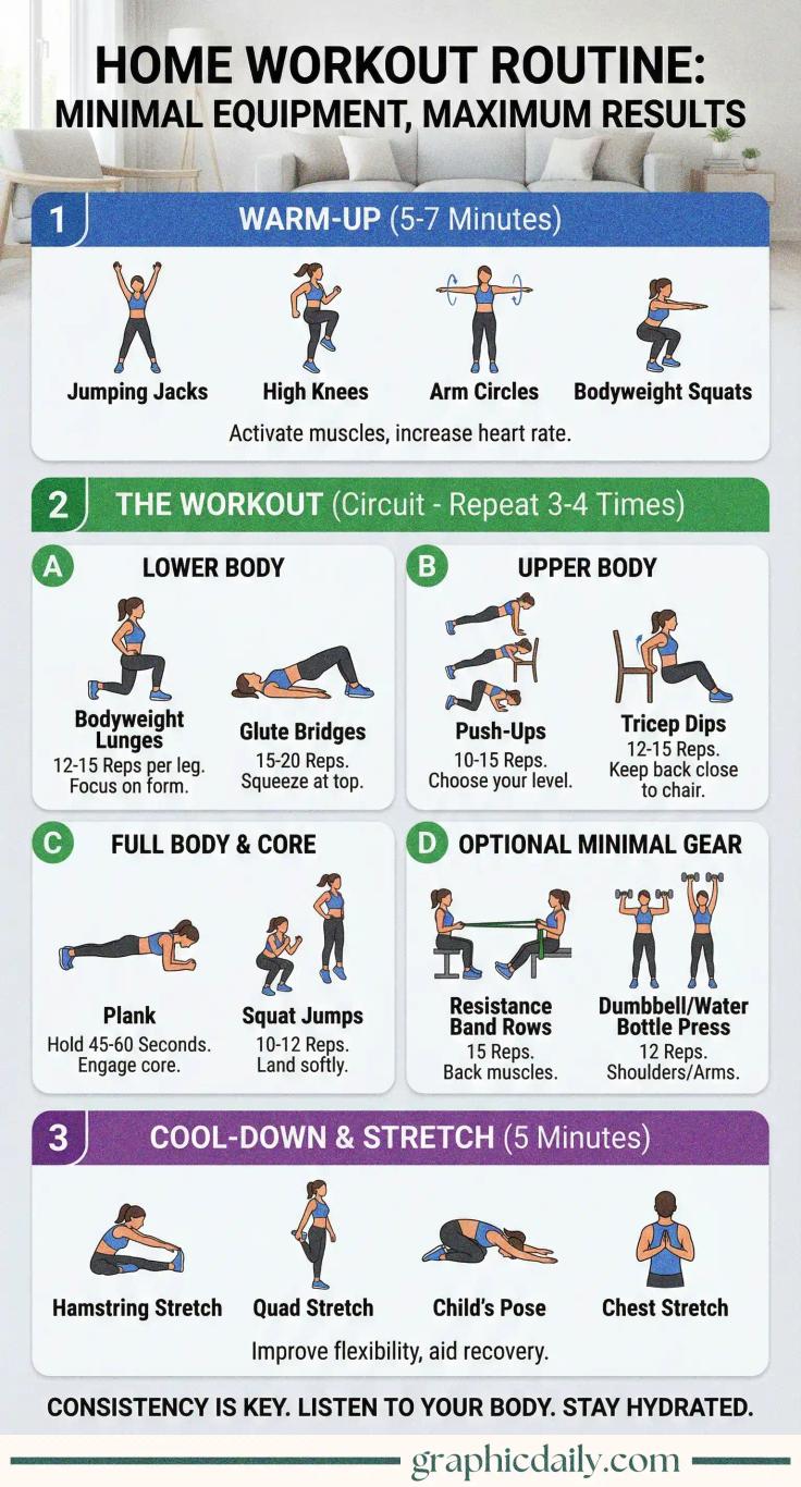 Home Workout Routine With Minimal Equipment