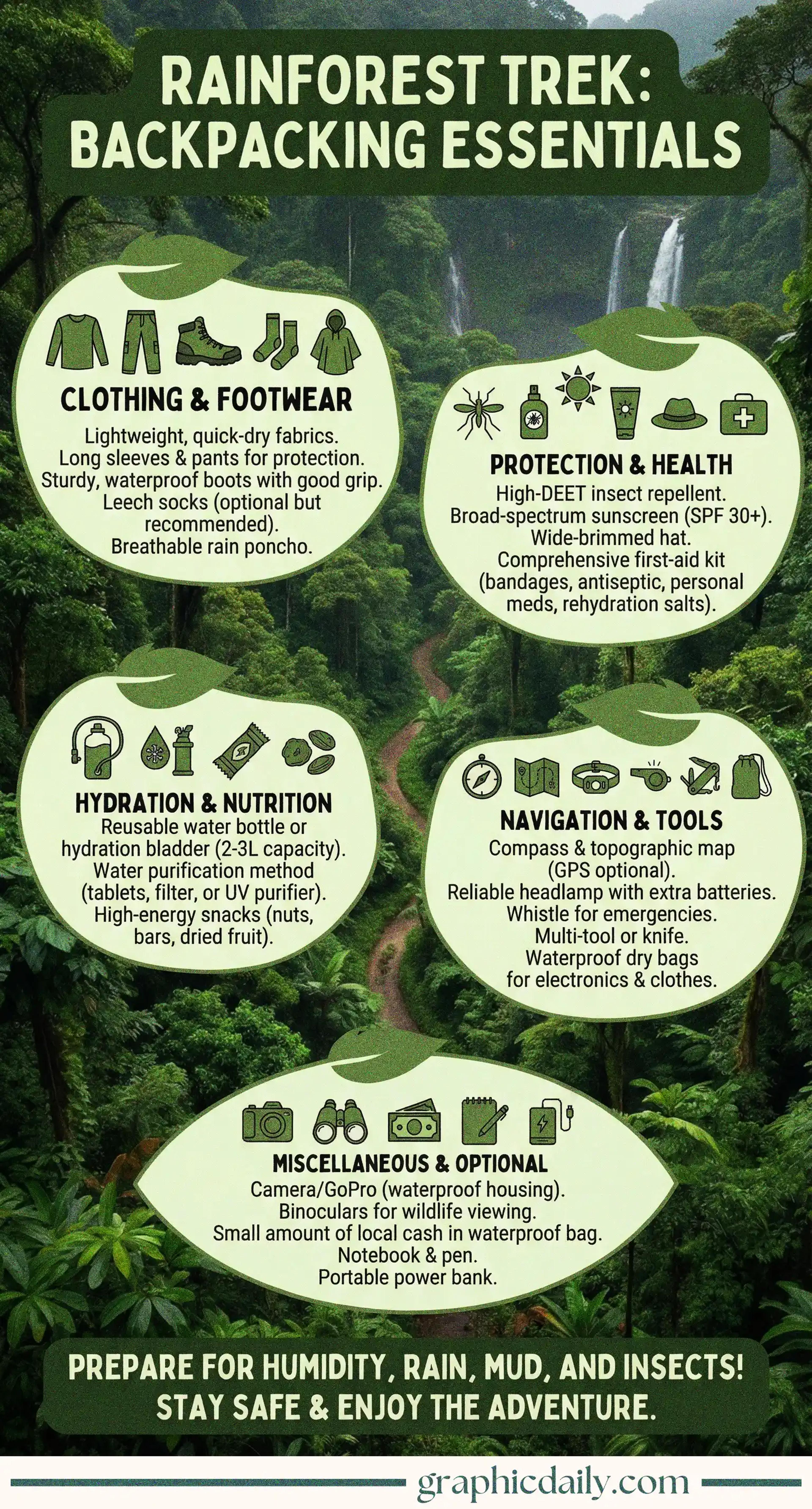 Essential gear and smart packing tips for your rainforest adventure