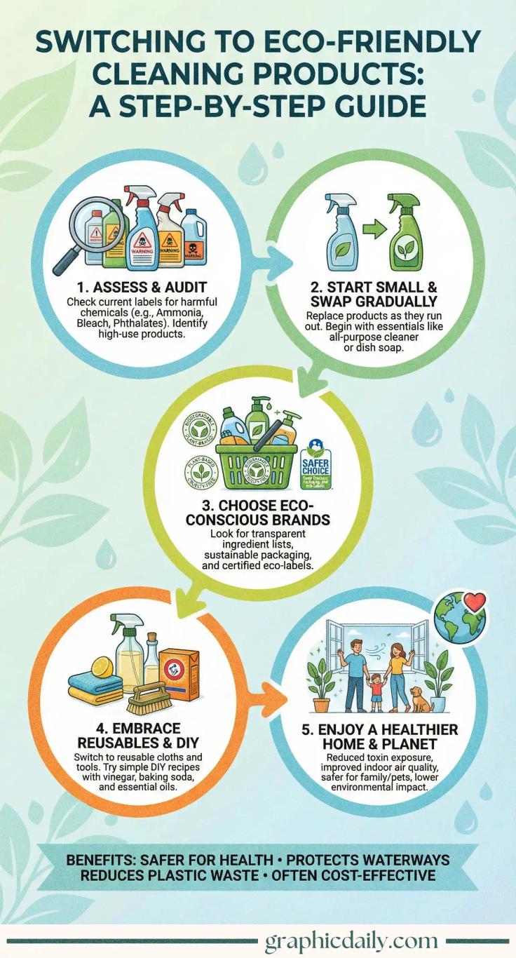 Switching to Eco-Friendly Cleaning Products Step-by-Step