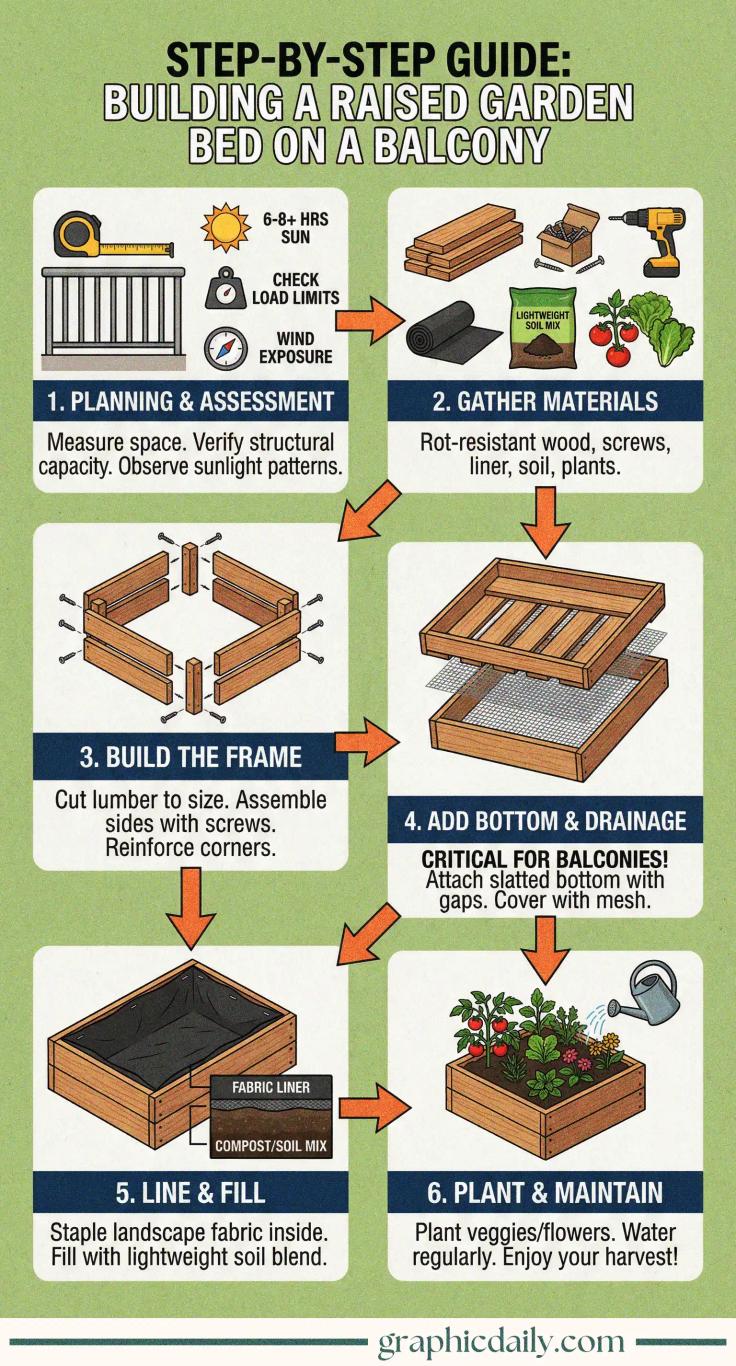 Step-by-Step Guide to Building a Raised Garden Bed on a Balcony
