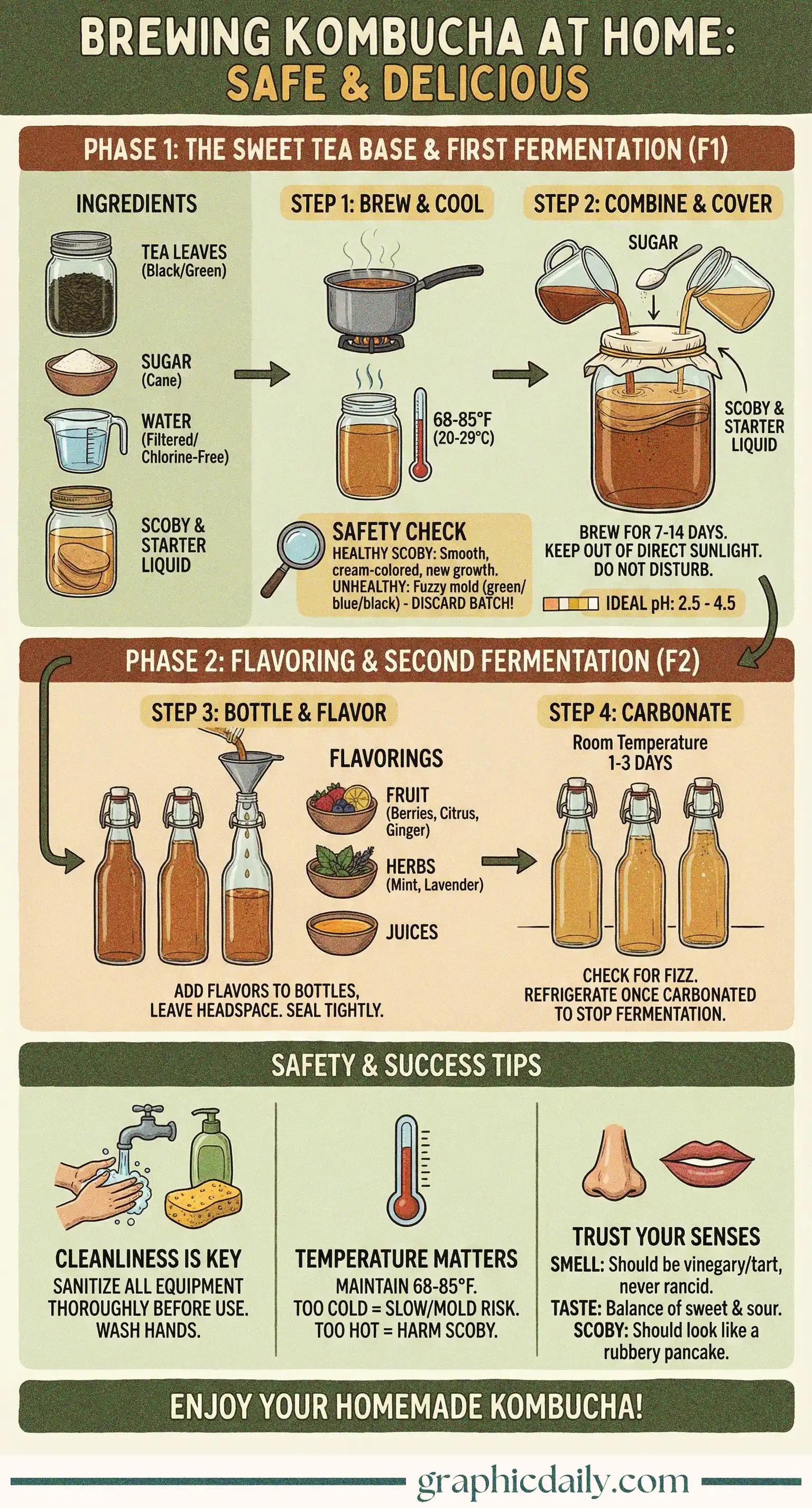 Master the art of fermenting fizzy kombucha at home