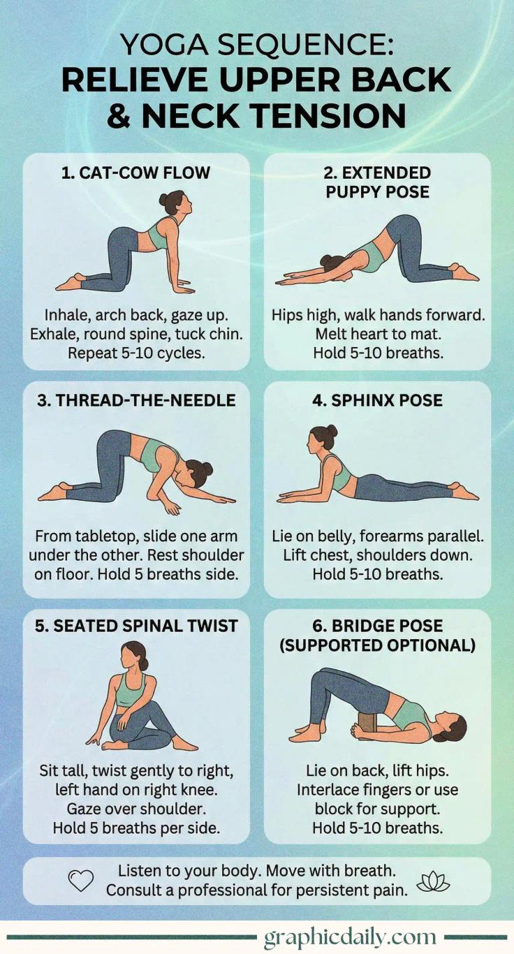 Yoga Sequence to Relieve Upper Back and Neck Tension