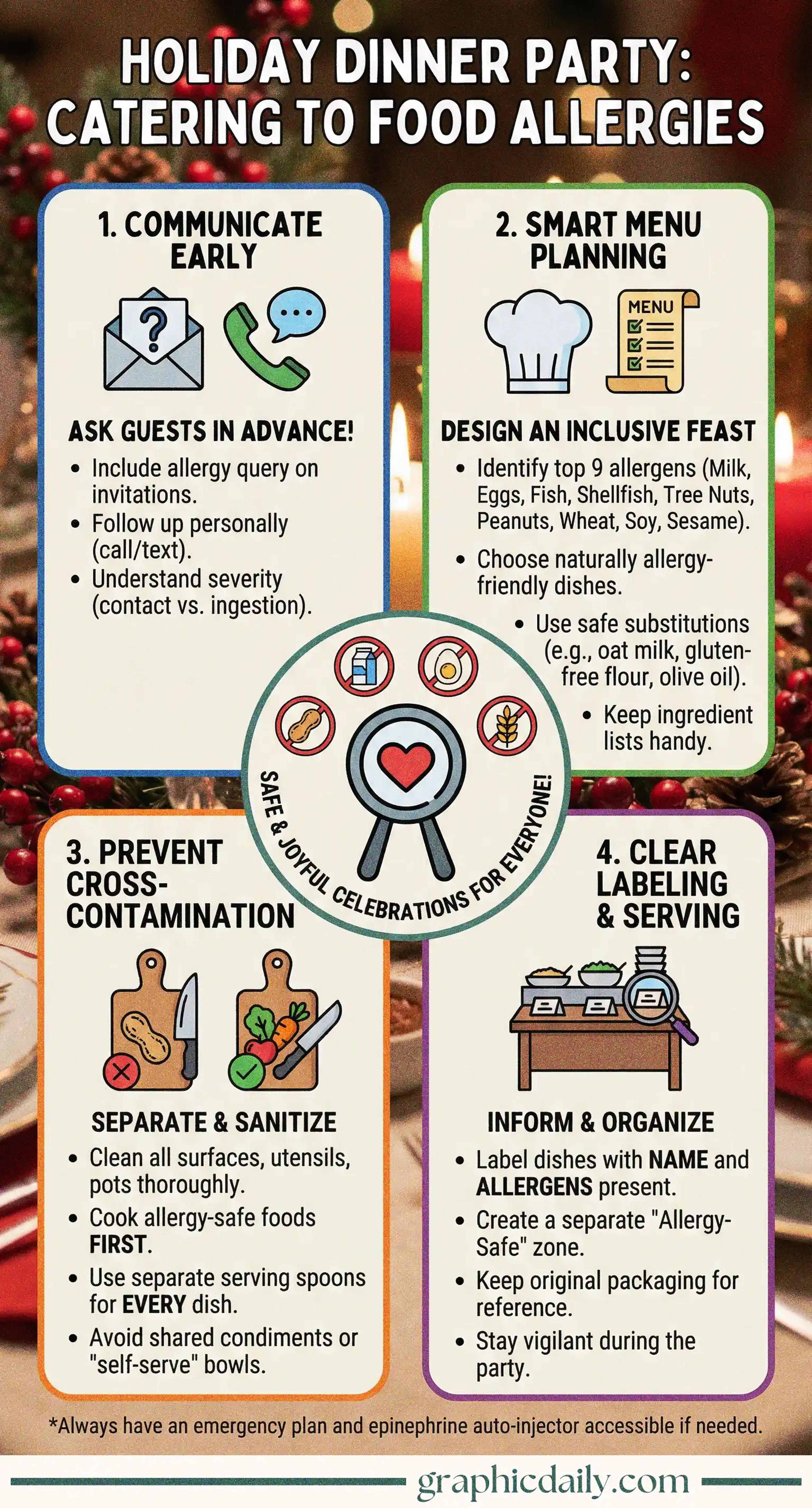 Making your holiday gatherings safe and inclusive for guests with allergies