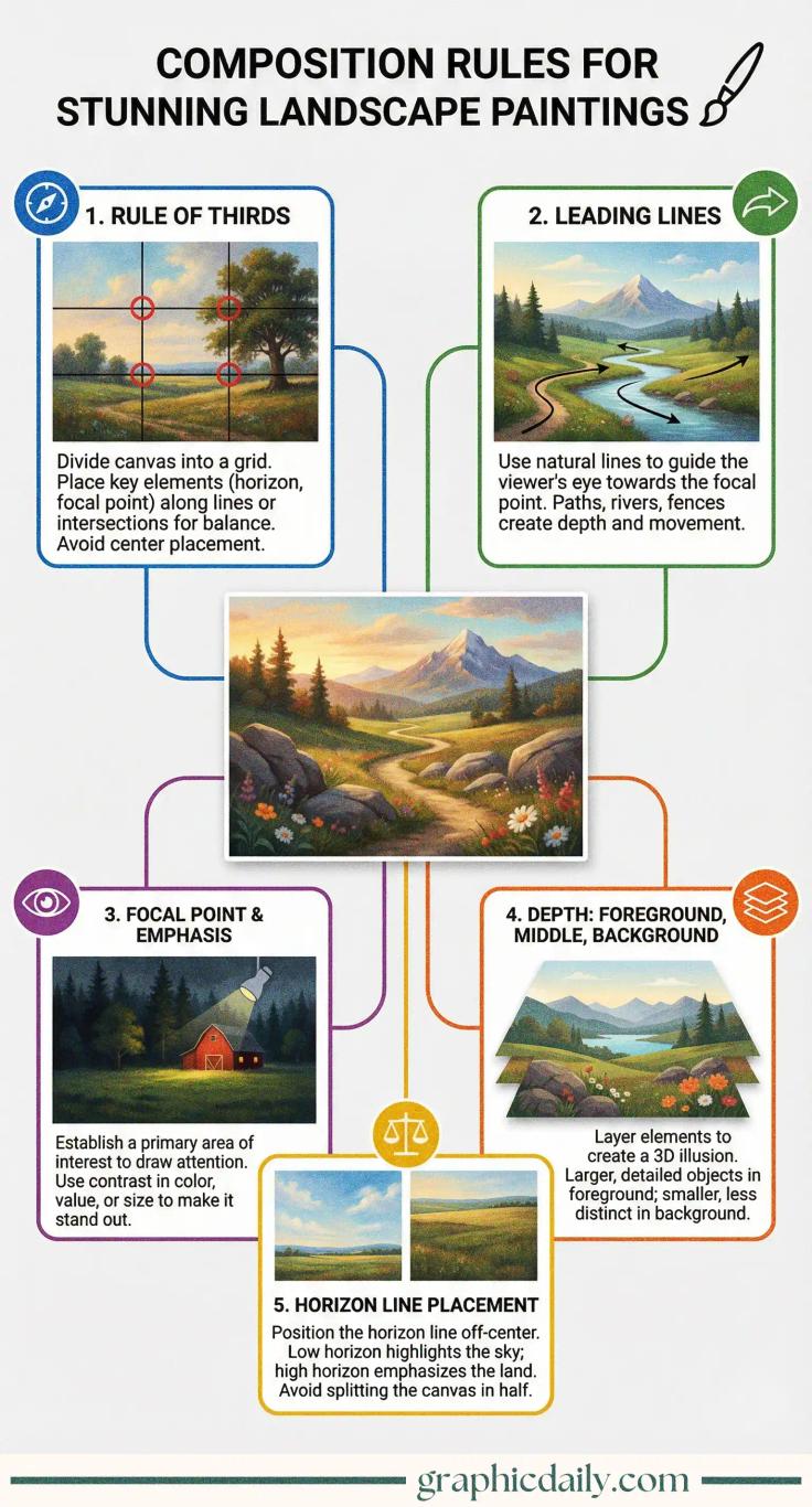 Composition Rules for Stunning Landscape Paintings