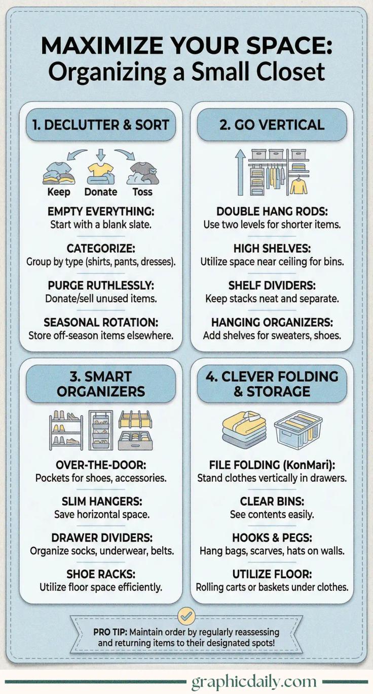 Organizing a Small Closet for Maximum Space