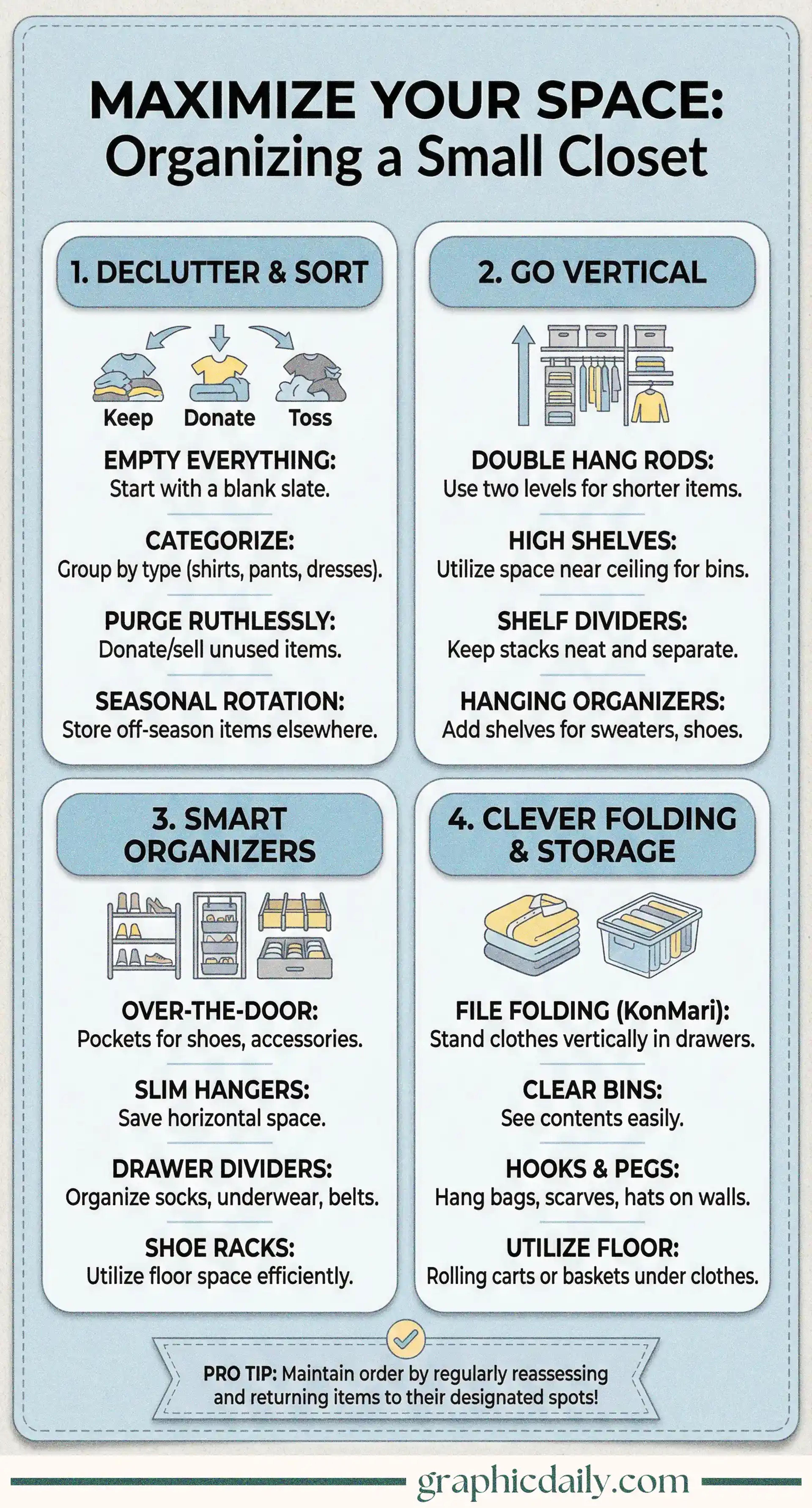 Transform cramped closet chaos into organized bliss with these space-saving strategies