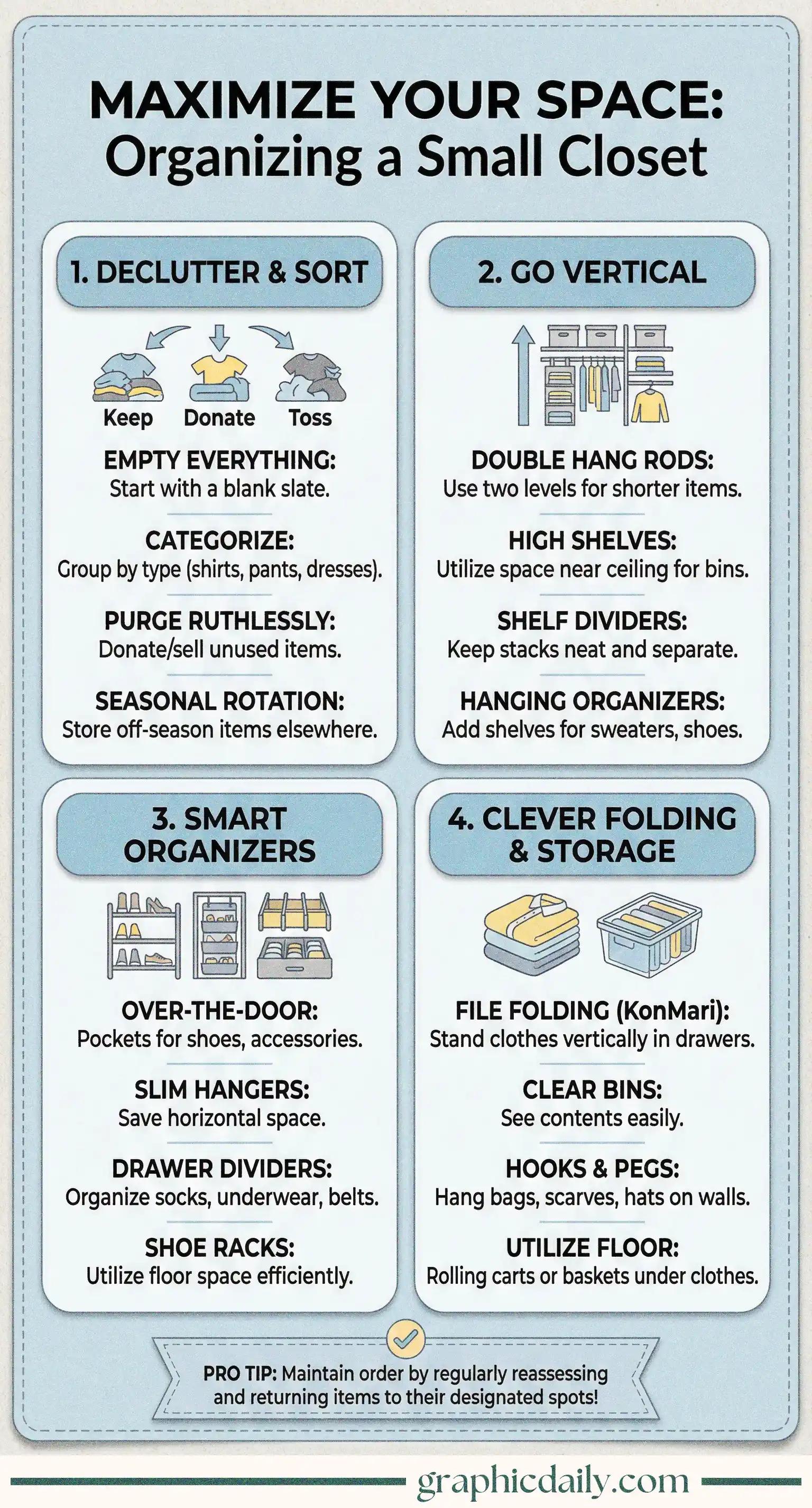 Transform cramped closet chaos into organized bliss with these space-saving strategies