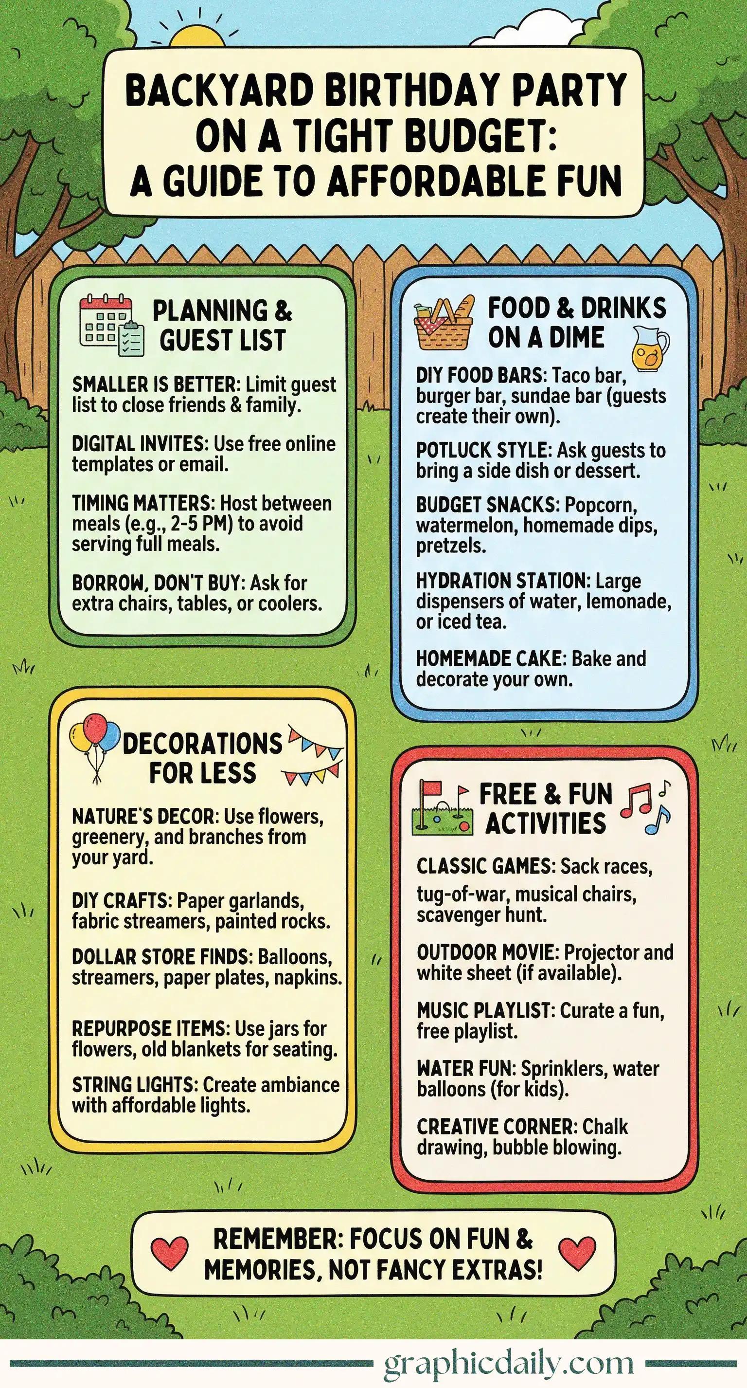 Creative ways to throw a memorable backyard party without draining your wallet